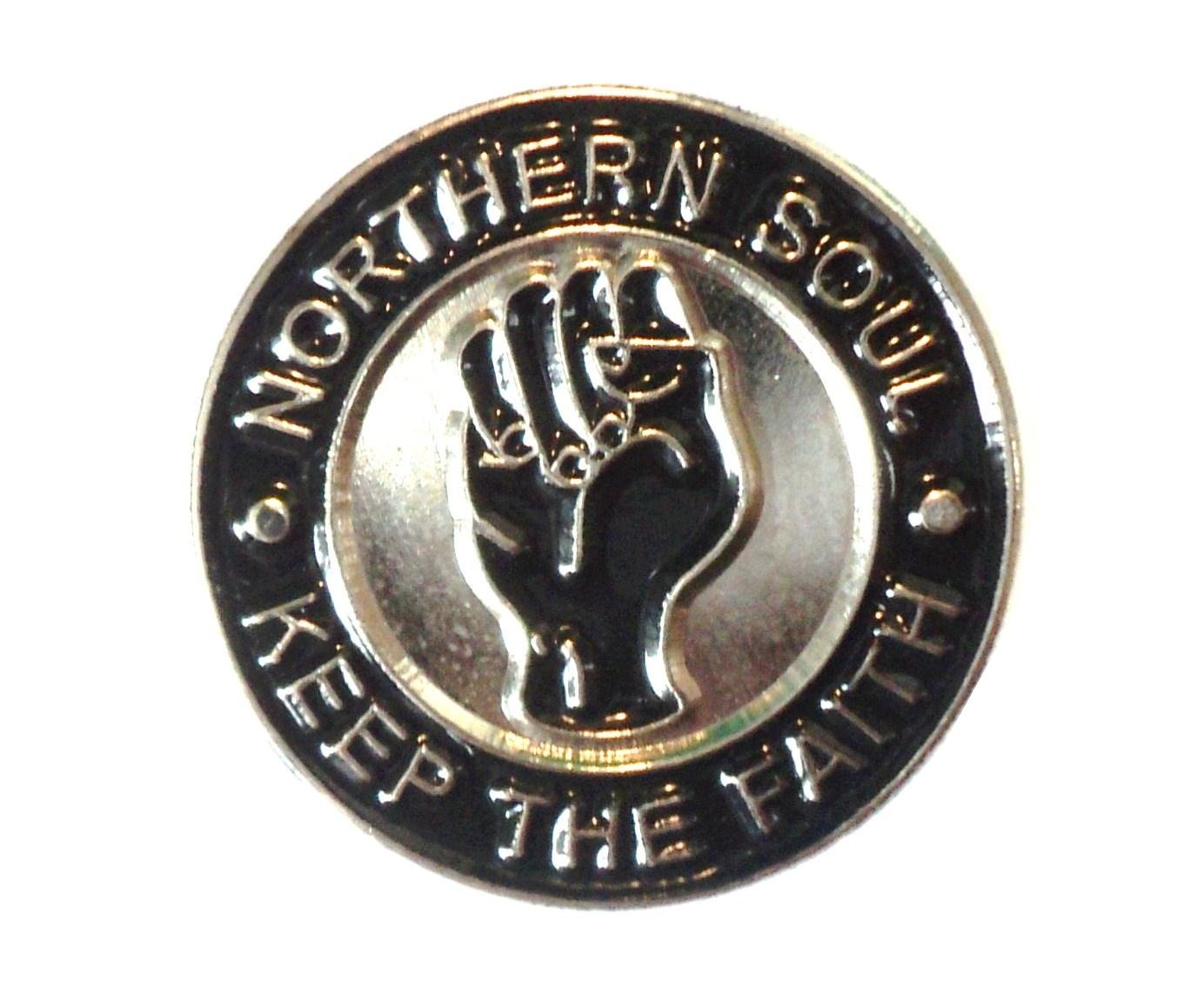 Enamel Badge Northern Soul Reggae Ska Fist