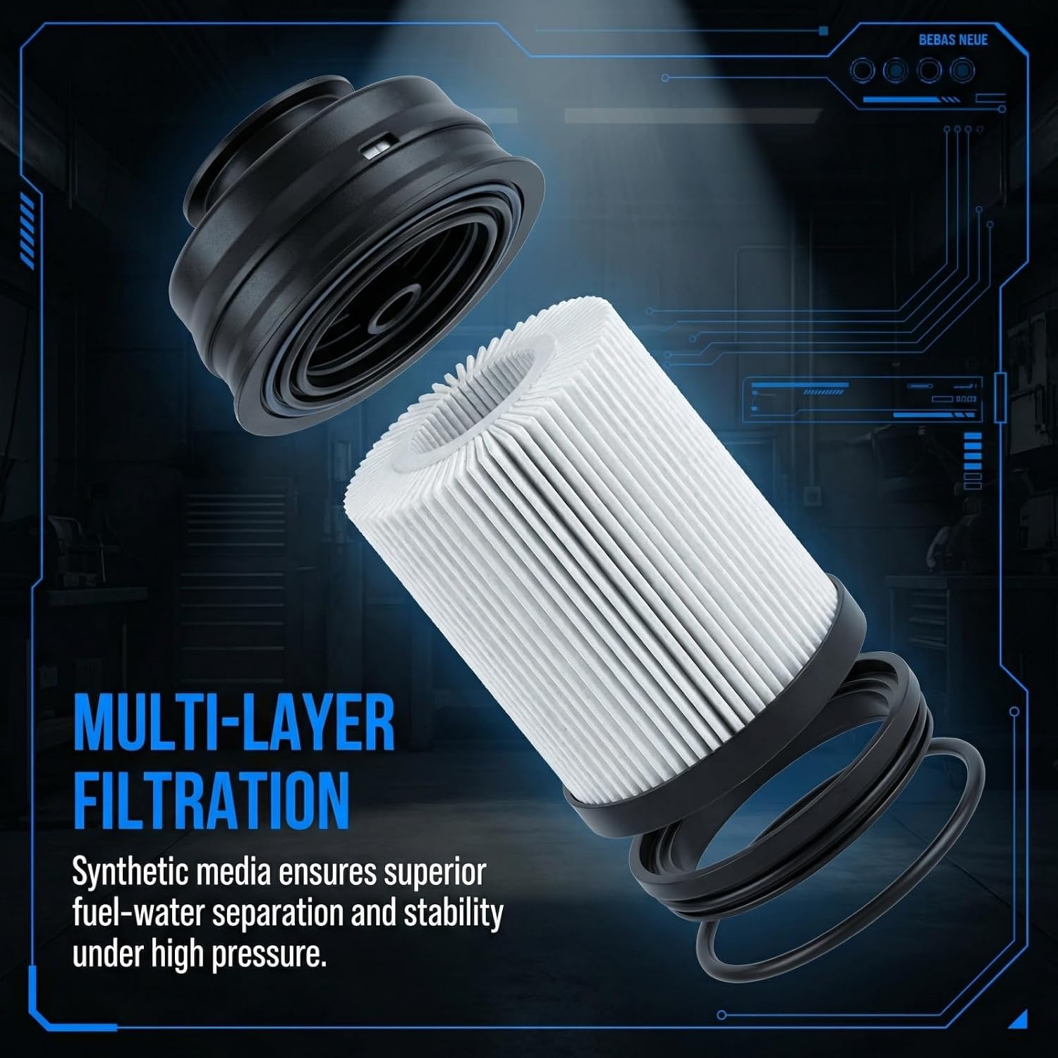 2-Pack Fuel Filter Kit Compatible with 2025 2026 Ram 2500 3500 4500 5500 6.7L Diesel Engine, Replaces OEM 68677800AA