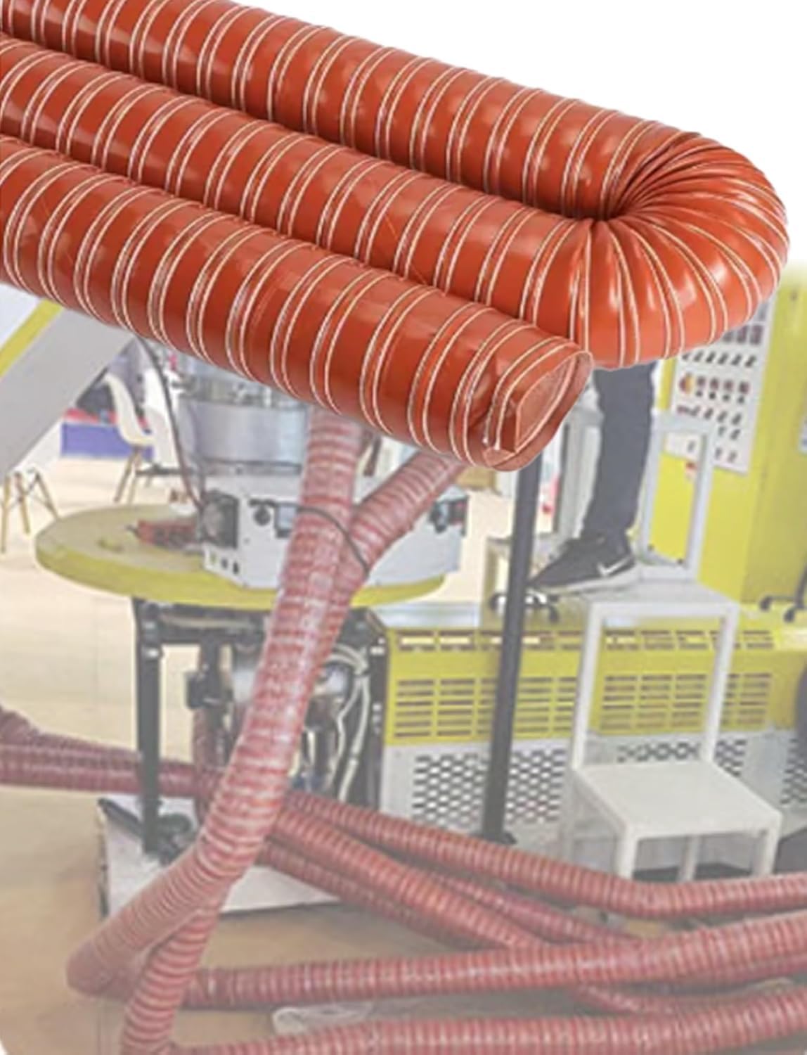 K3mq9rw Id220mm Soft And Tangle-Free High-Temperature-Resistant Flexible Ducting, Suitable For Industrial Exhaust Systems(300Cm/118.1In)