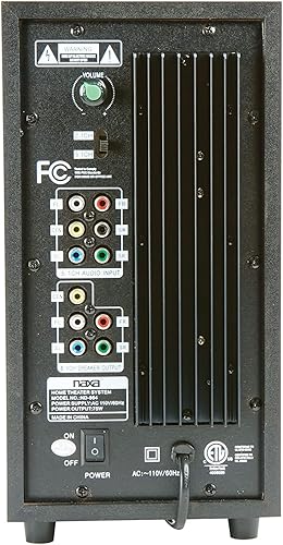 Miniatura 6 de Naxa Electronics ND-864 - Sistema de altavoces de karaoke y DVD de cine en casa de alta potencia de 5.1 canales