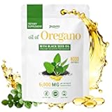 2 in 1 Oil of Oregano Capsules - Oregano Oil with Black Seed Oil, Herbal Extracted Supplement with Carvacrol | 300 Capsules - 150 Days Supply
