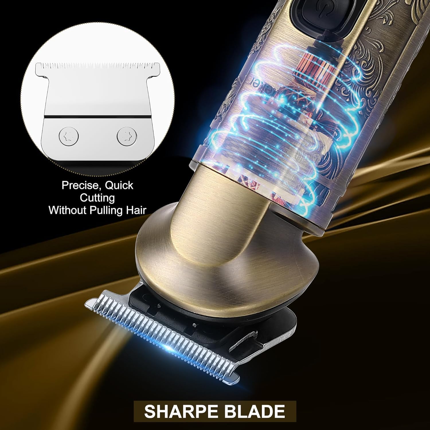 Hatteker Tondeuse à Cheveux Électrique Rasoir à Foil, Trois Lames Sans Fil Imperméable Kit de Coiffure Homme