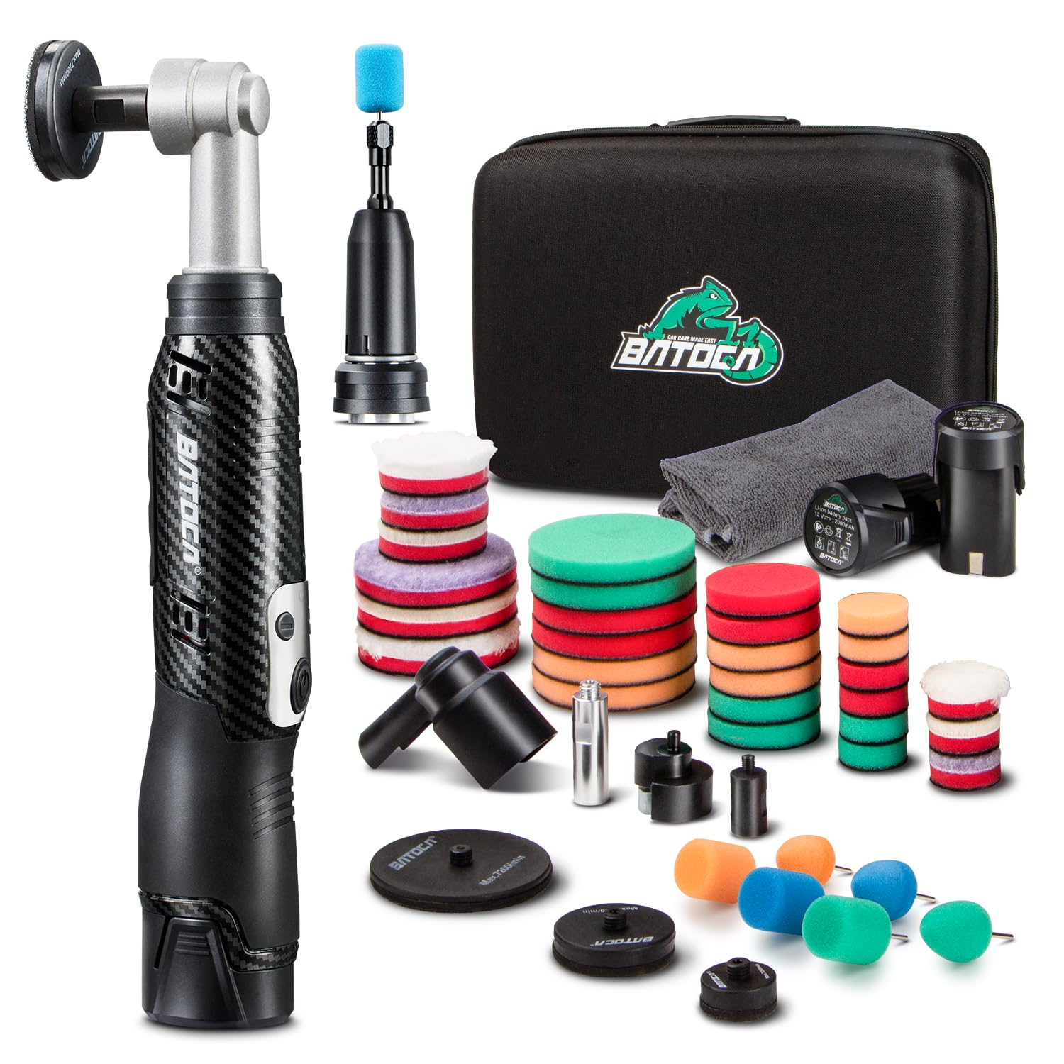 BATOCA S6 Mini Cordless Polisher 2 Heads for Car/Motorcycles Detailing Kit