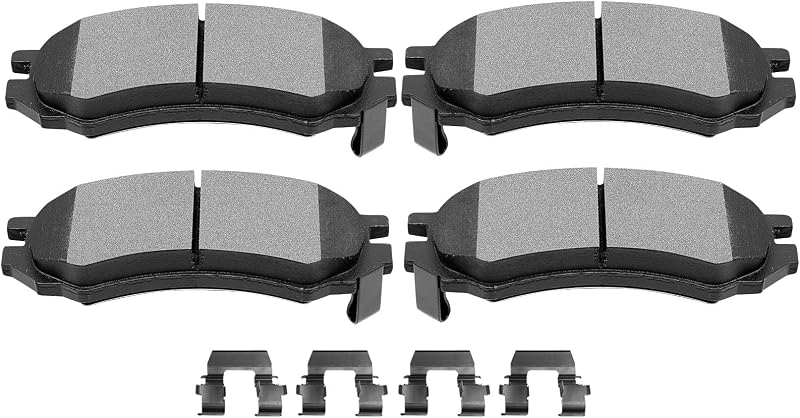Pastilhas de freio dianteiras cerâmicas SCITOO D507-7386 para Saturn – Jogo com 4 unidades e ferragens