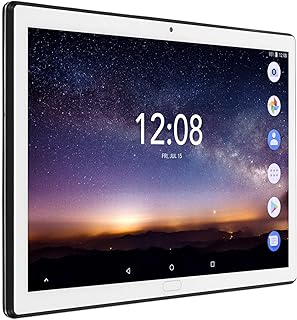 GLOGLOW 10.1 Inch HD Tablet Large Capacity Memory 2GB RAM 32GB ROM Black Dual SIM Dual Standby Tablet for Work Entertainment (UK Plug)