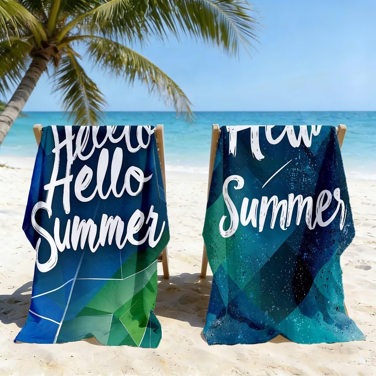 Ręcznik plażowy XXL, 90 x 180 cm, zestaw 2 szt., z mikrofibry, ręcznik plażowy, letni, szybkoschnący, do sauny, fitness, bez piasku, ręcznik plażowy, do sauny, duży ręcznik kąpielowy, prezent dla