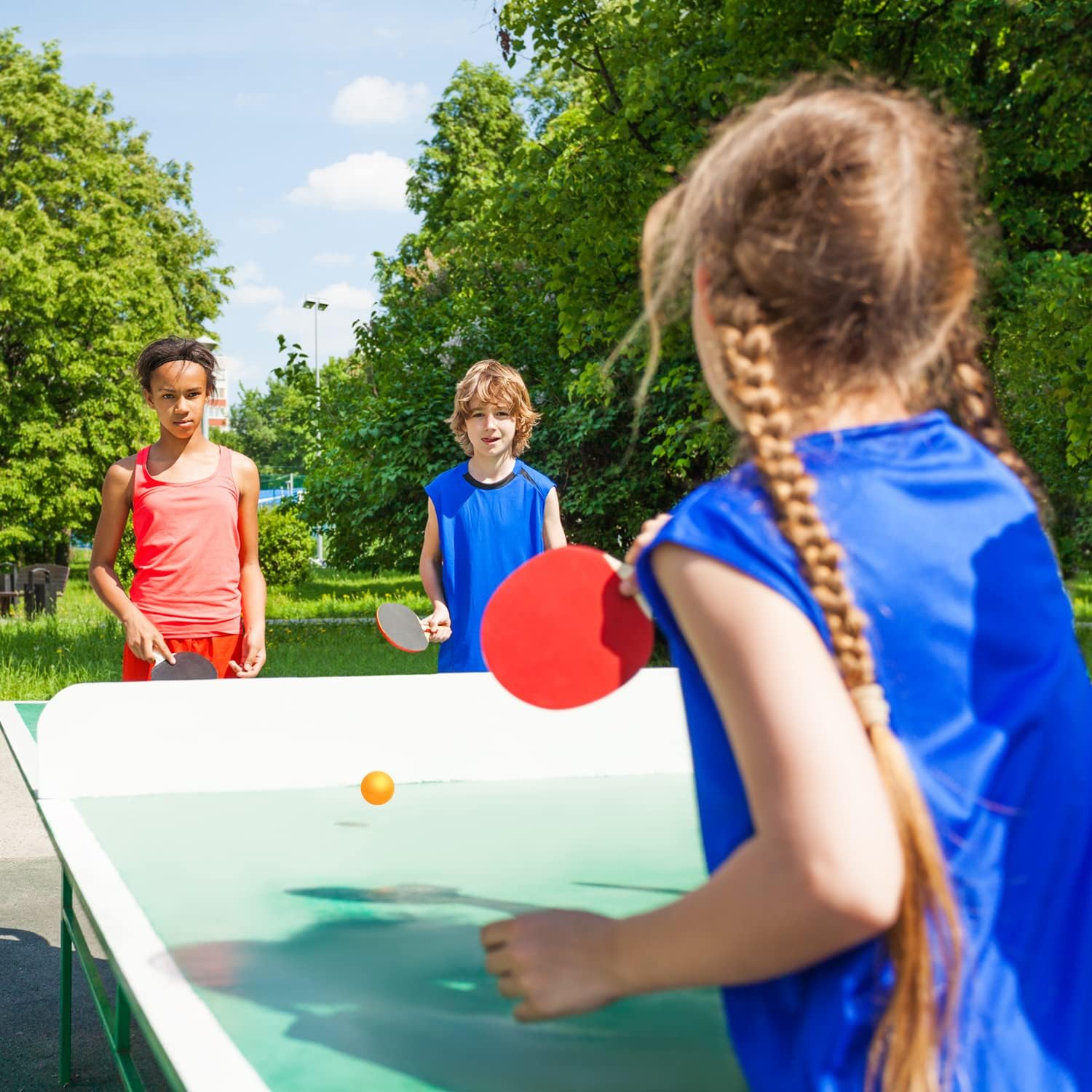 Sportneer Ping Pong Paddles Set, Table Tennis Paddle, 2 Table Tennis Paddles and 4 Balls, Portable Ping Pong Racket Set for Adult Indoor/Outdoor Play, with Storage Bag,Best Gift for Boys and Girls