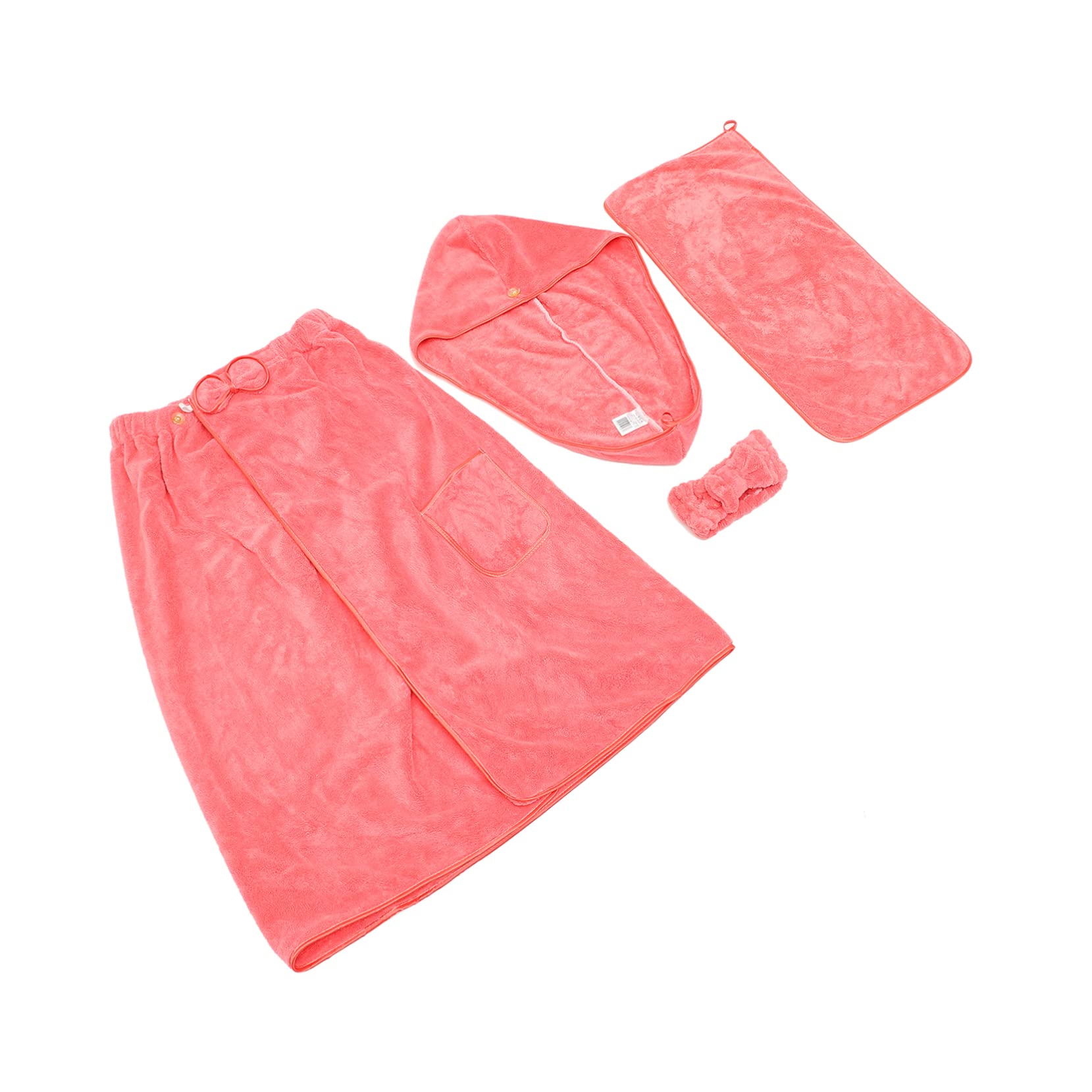 Serviette de bain et spa anti-goutte avec bandeau et bonnet