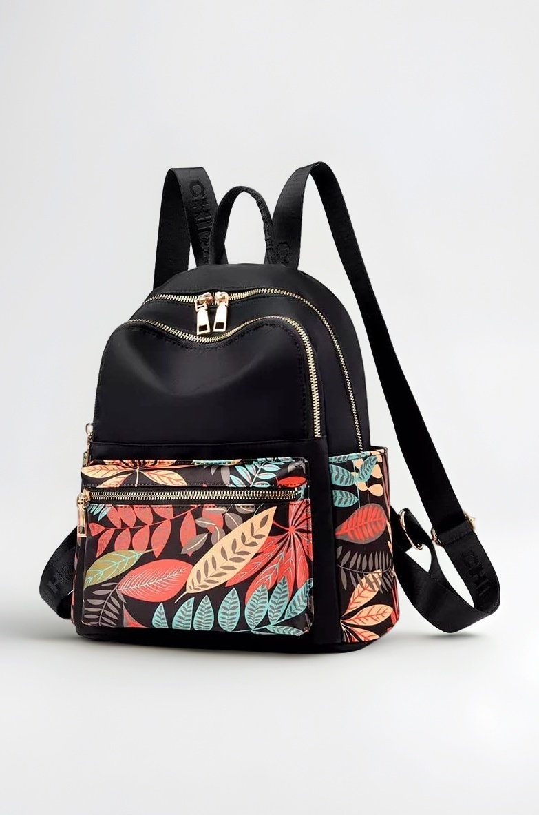 Ethnic Style Waterproof Oxford Backpack Ladies Fashion Travel Canvas Bag Large Capacity Nylon Student School Bag Laptop Bag, Girls Printing School Backpack