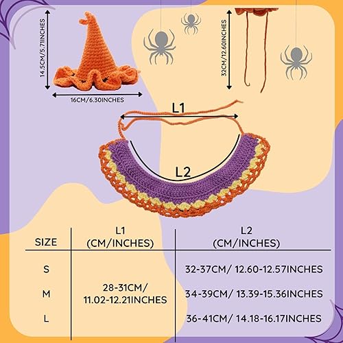 Miniatura 5 de Disfraz de Halloween para perro, collar hecho a mano para perros, gatos, mascotas, cachorros, gatitos medianos, grandes, pequeños