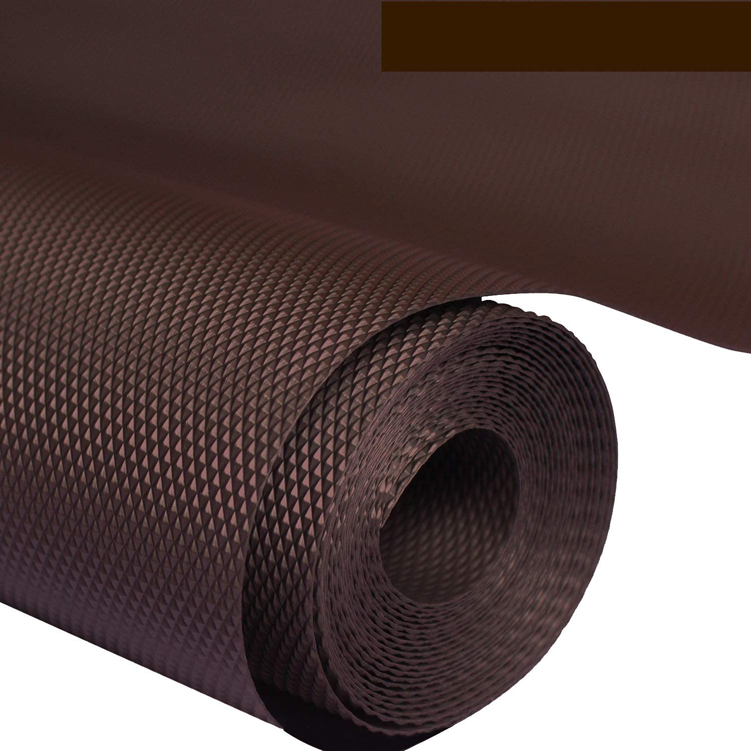MORE BUY 45 cm x 10 m Full roll EVA Anti Slip Multipurpose, Waterproof, Super Strong, Diamond Textured Mat/Sheet for Kitchen Drawer, Cupboard Shelf, Fridge (Brown,45 x1000 cm)