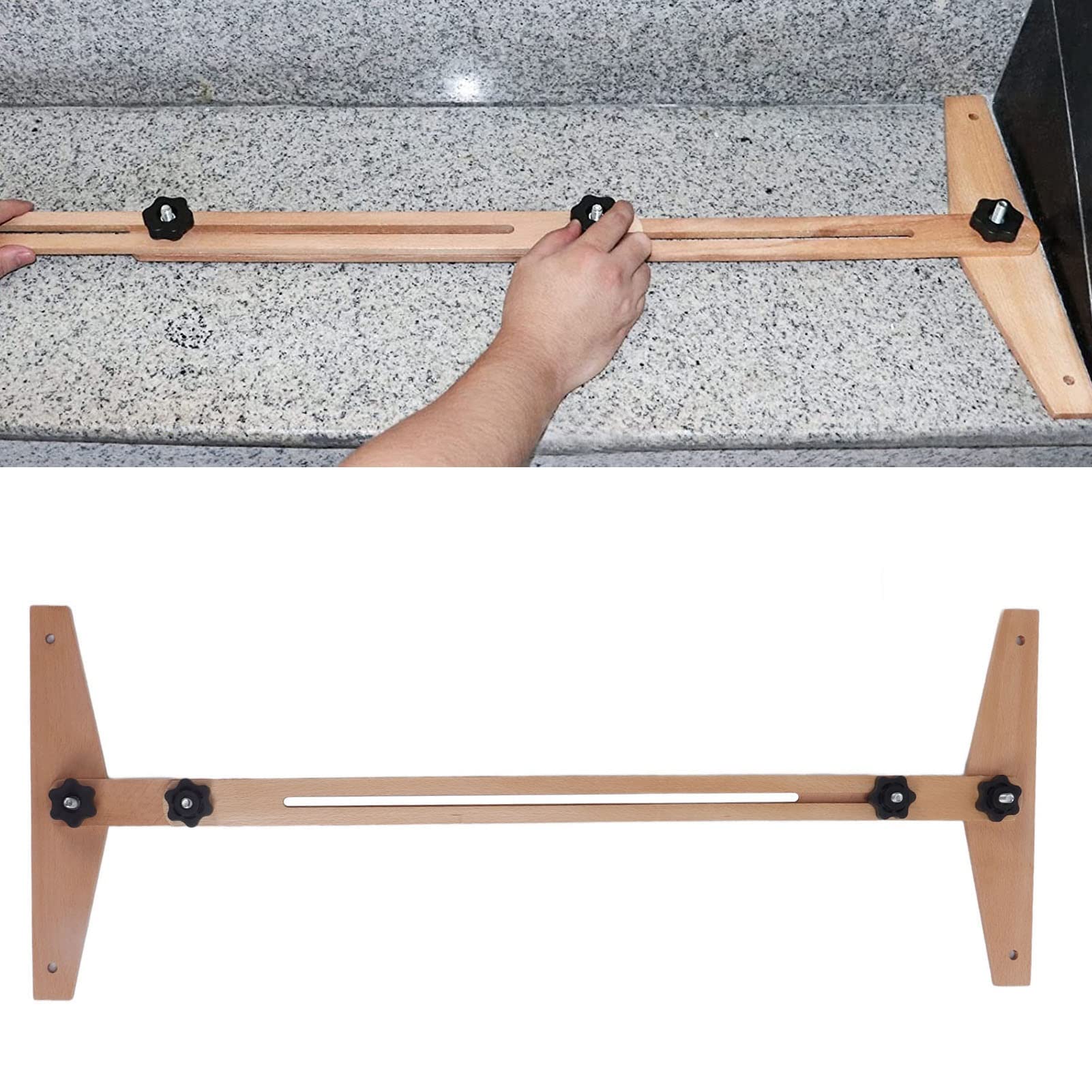 Règle de mesure pour escaliers en bois, ensemble de gabarits de marches d'escalier, style long, échelle de 0° à 270°, verrouillage d'angle de mesure, outil de mesure précis et