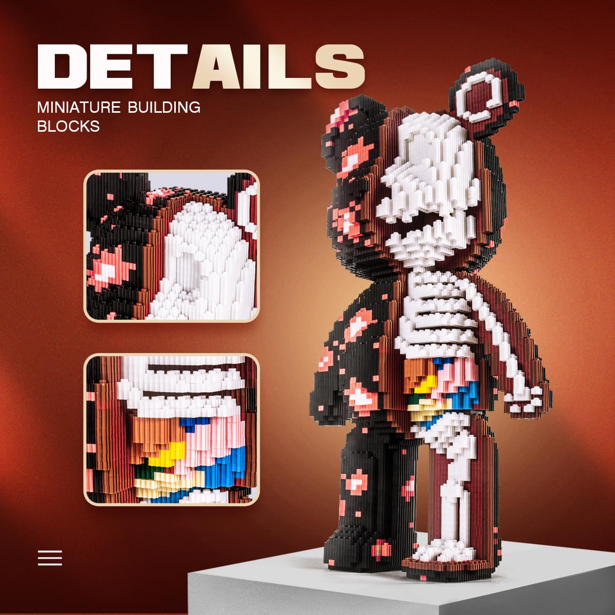 DAHONPA Animal Disection Skeleton Bear Micro - Juego de bloques de construcción (7220 piezas), decoración creativa para el hogar y la oficina, regalo para adultos y niños