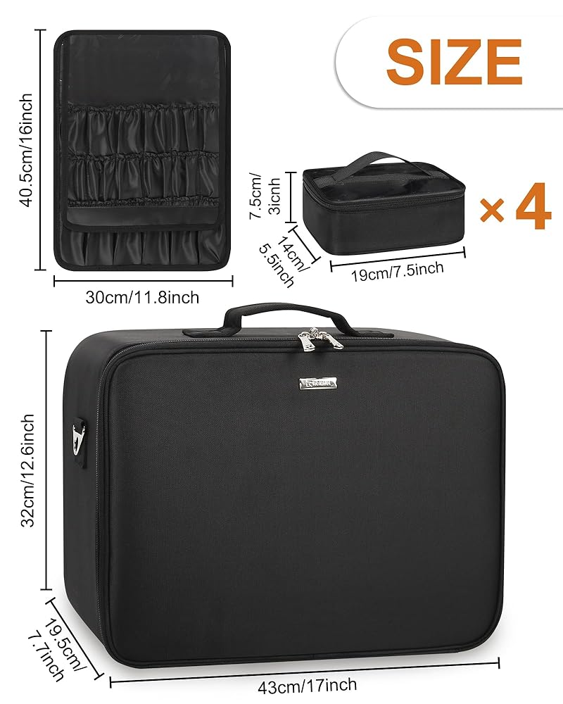 Amazon.com: Relavel Extra Large Makeup Bag with LED Mirror