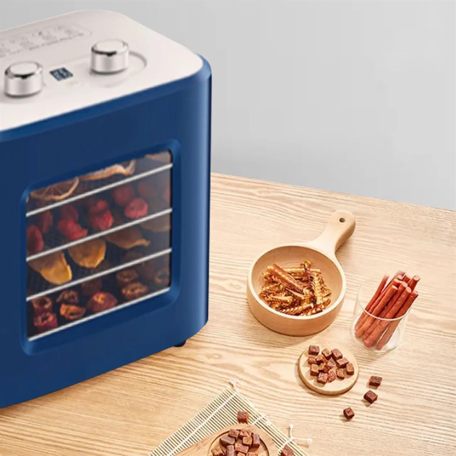 Secadora de Alimentos Deshidratador de alimentos 4 capas capacidad, Máquina secadora frutas, máquina frutos secos for el hogar, aperitivos for mascotas, rejilla acero inoxidable