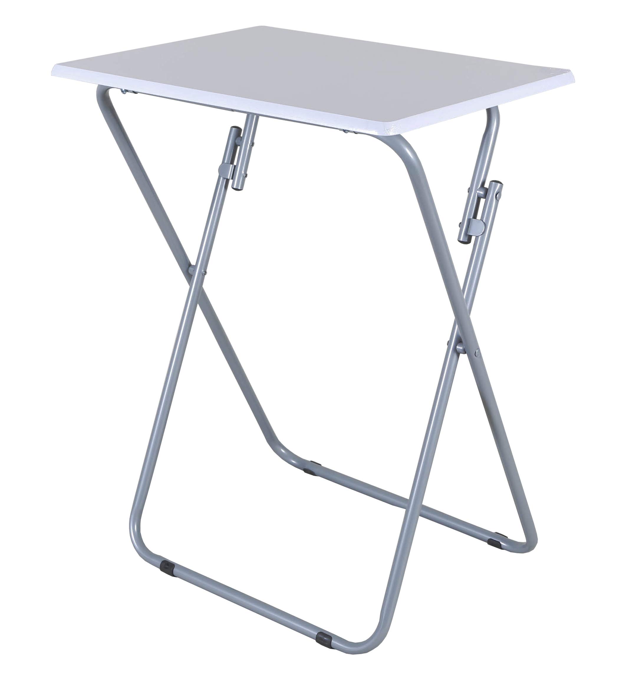 thesecrethome.es - Mesa Plegable Portátil de Madera - Mesita Multifuncional Rectangular - Mesa Auxiliar para Terraza, Balcón, Camping o Jardín 48 x 38 x 66 CM (White)