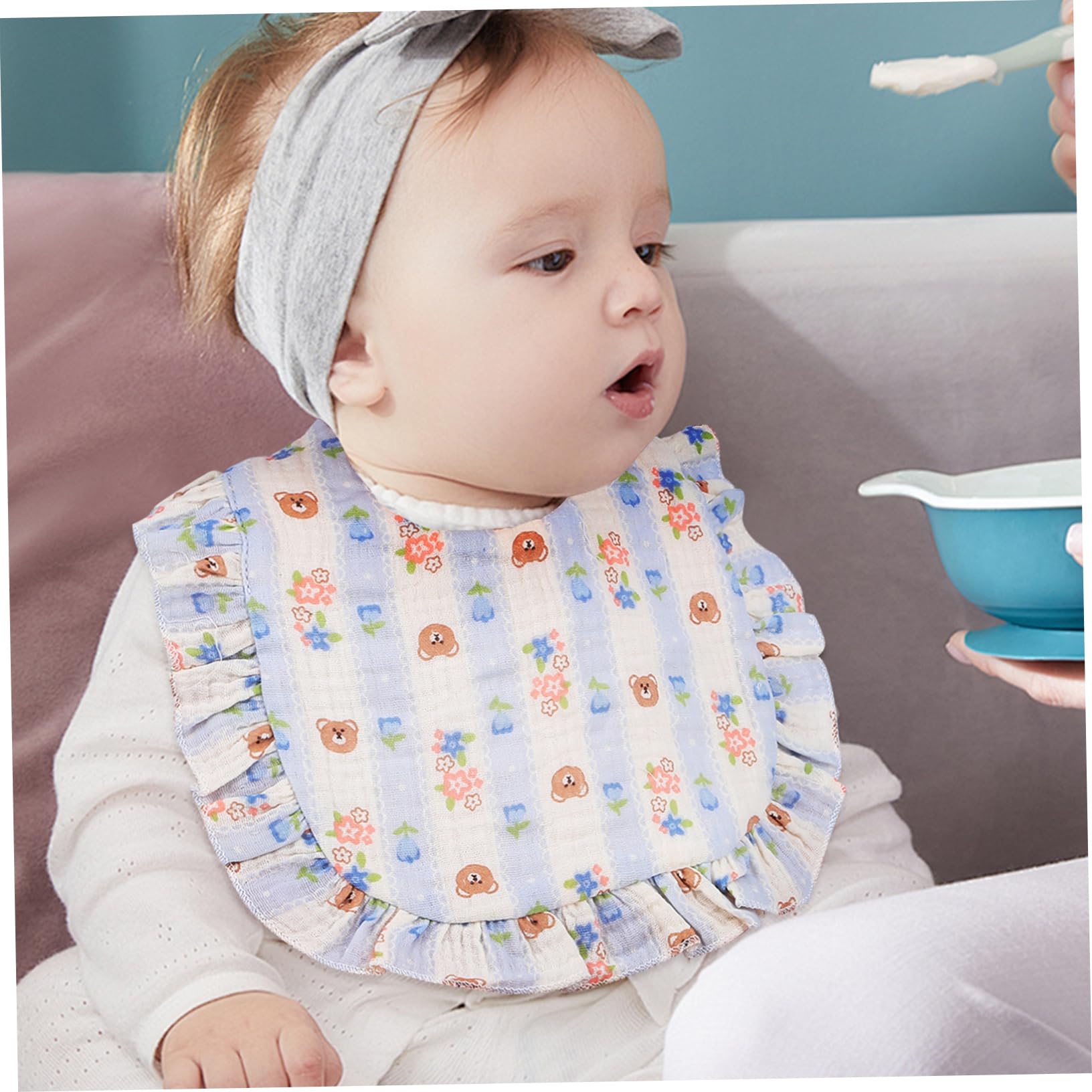 GALPADA 12pezzi Bavaglini Muslin Per Assorbenti e Morbidi Per e Sbavature Chiusura Colori e Adorabili Per Nuove Mamme