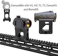 Vista 2 de Phoking Montura de Punto Rojo Soporte Elevador Picatinny para Miras T1 T2 H1 H2 Compatible con Todas las Ópticas de Huella
