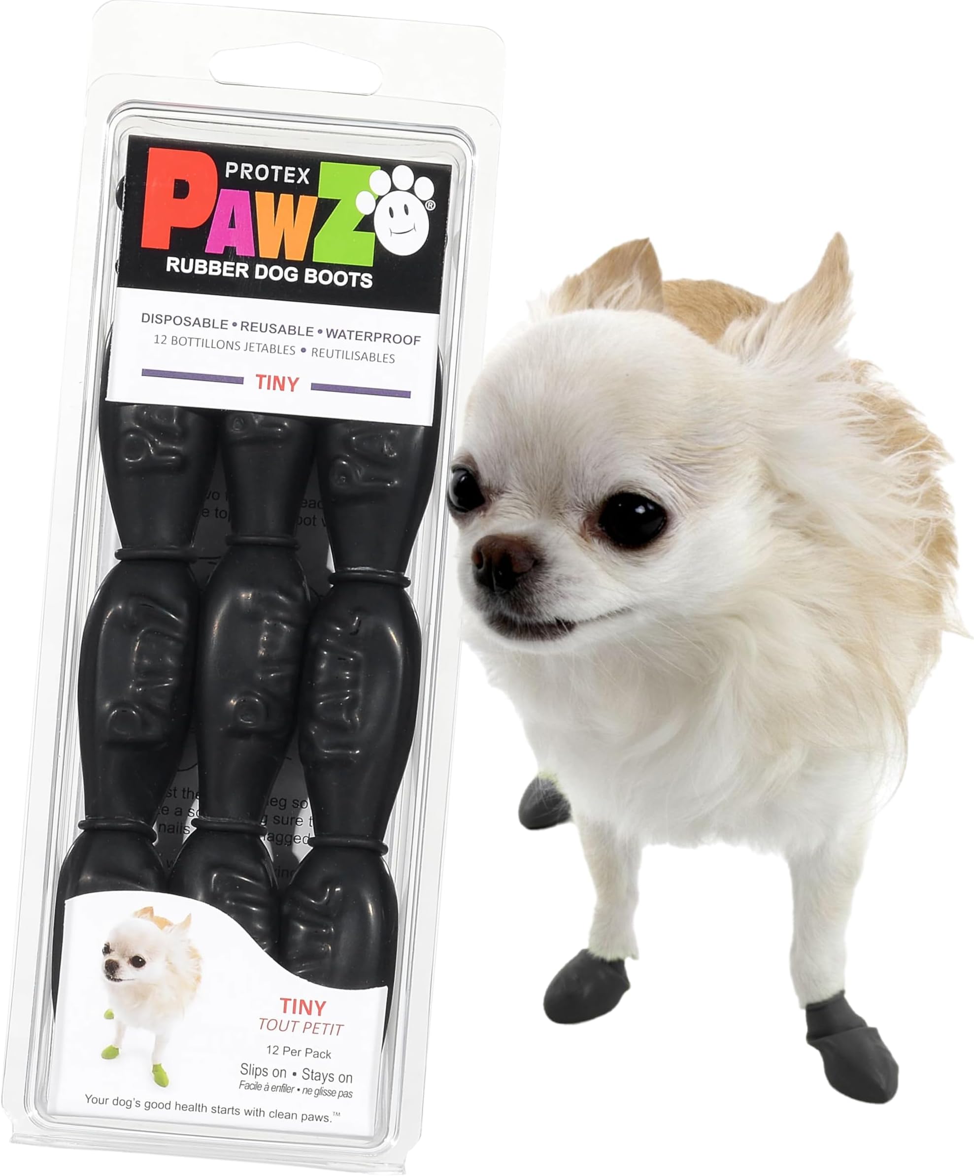 Protex Protective Dog Boots Black Edition Tiny