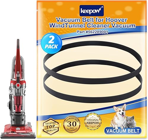 KEEPOW Correa de vacío para aspiradora Hoover 562289001 Windtunnel Modelo UH71250, UH74100, UH71255, UH72600, UH71215, UH71230, UH72630, UH70210,