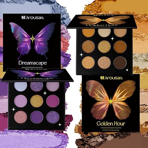Arousar Paleta de sombras de ojos, paleta de maquillaje de ojos naturales con brillo mate, paleta de polvo prensado pigmentado altamente atrevido,