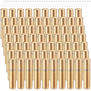 Motiskyy Perfume 여행용 리필 가능한 분무기 벌크 미니 분무기 스프레이, 향수 리필 펌프 디스펜서 펌프 이송 도구 포함, 골드.