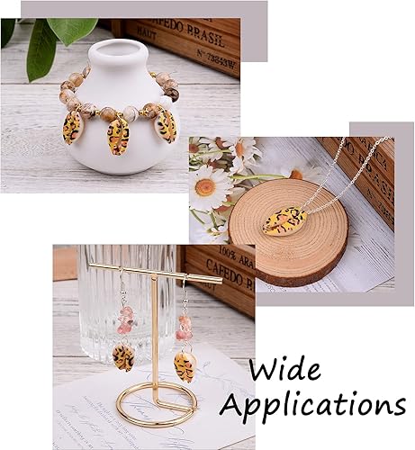 Miniatura 4 de Cheriswelry 20 cuentas de concha de cauri natural con estampado de leopardo, sin agujero, espiral, concha, verano, playa, abalorios, corte liso,