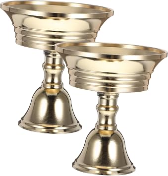 2pcs Buddhist Lamp Holders for Temples Decorative Tealight Candle Cup with Style Ghee Lamp Holder