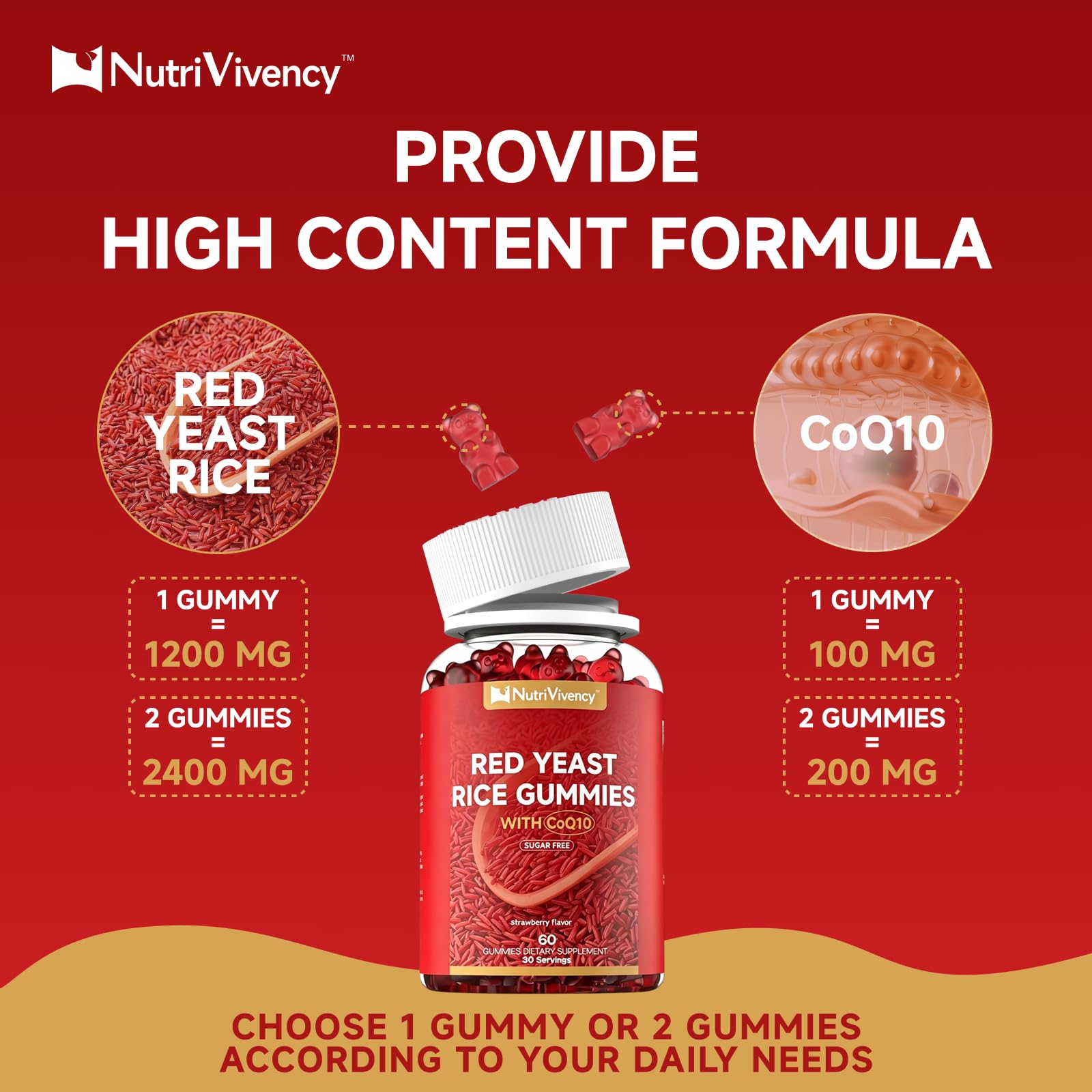 Red Yeast Rice with Coq10 Gummies, 60 Ct — Amazon image 3