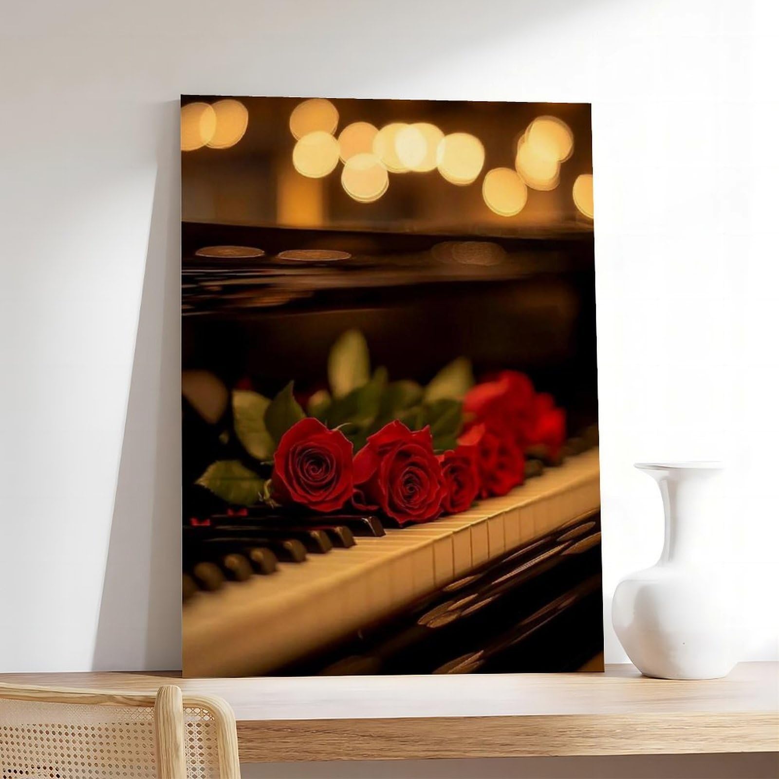 Elegante decorazione per sala musicale, poster in tela, decorazione per camera da letto, ufficio, stanza, regalo, 40,6 cm L x 61 cm W