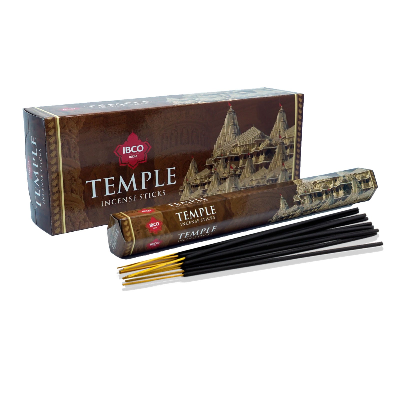 TEMPLE INCENSE STICKS - Box of 6 Packets