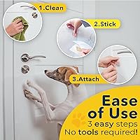 Vista 4 de PROTECTO Protector de Puerta de 18 x 12 pulgadas contra Arañazos de Perros – Protector contra Arañazos de Gatos y Perros para Uso Interior/Exterior