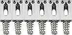 Musiclily 10.5mm Guitar Tremolo Bridge Saddles Set for Fender Stratocaster Strat Telecaster Tele Electric Guitar Replacement, Chrome(Set of 6)