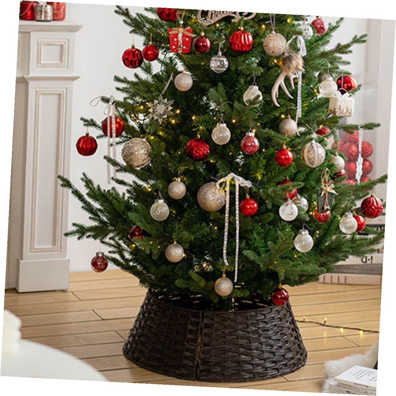 Unomor Christmas Tree Skirt Xmas Tree Skirt for Holiday Material Vivid Color for Indoor Use