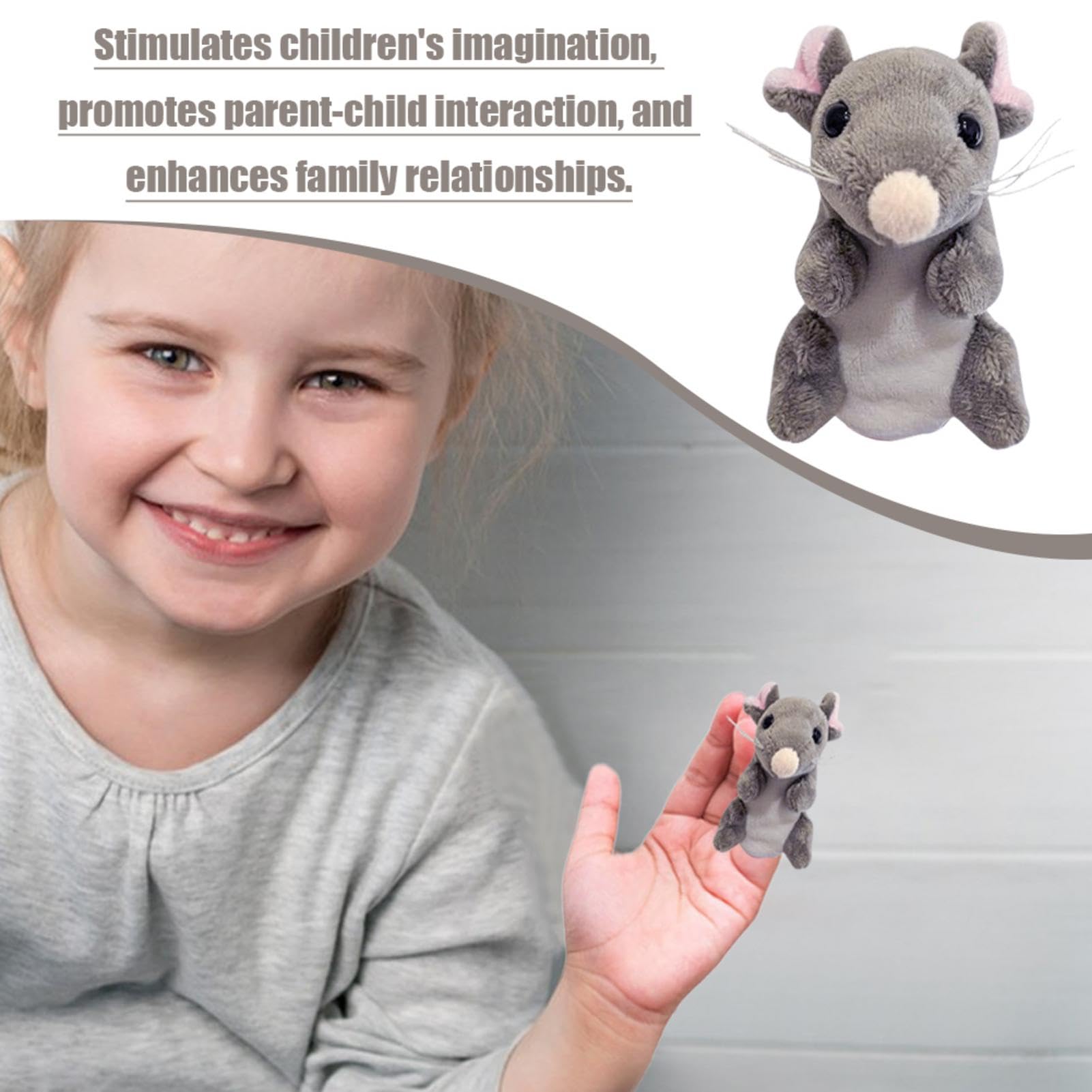 Amazon.co.jp: 指人形 - ネズミのぬいぐるみハンドパペット | 指人形