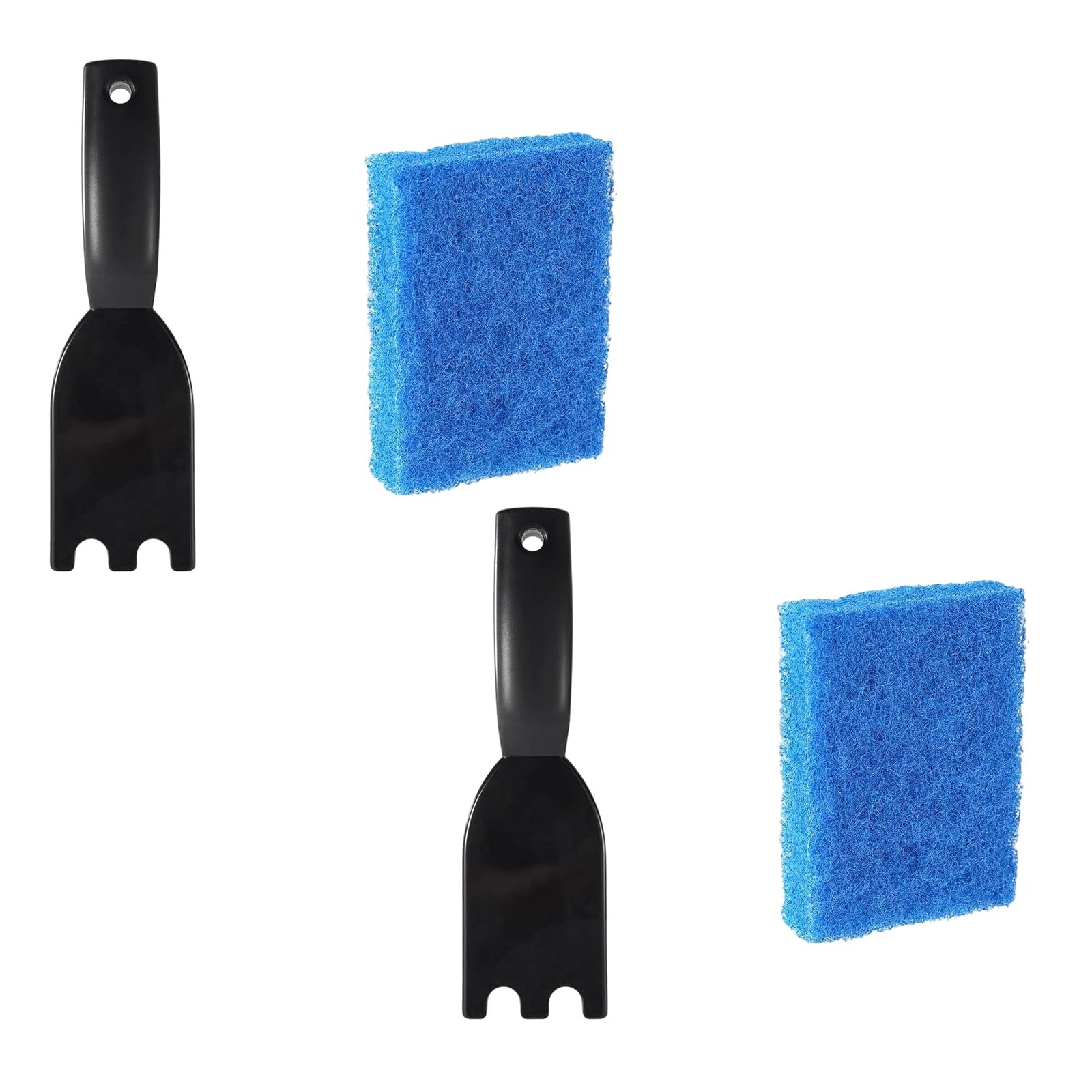 Tsophreniq Professional Grills Clearing Set Feature a Sturdy Nylon Scrapers and 4 Absorbent Sponges Ideal for Grills Grill Clearing Tool