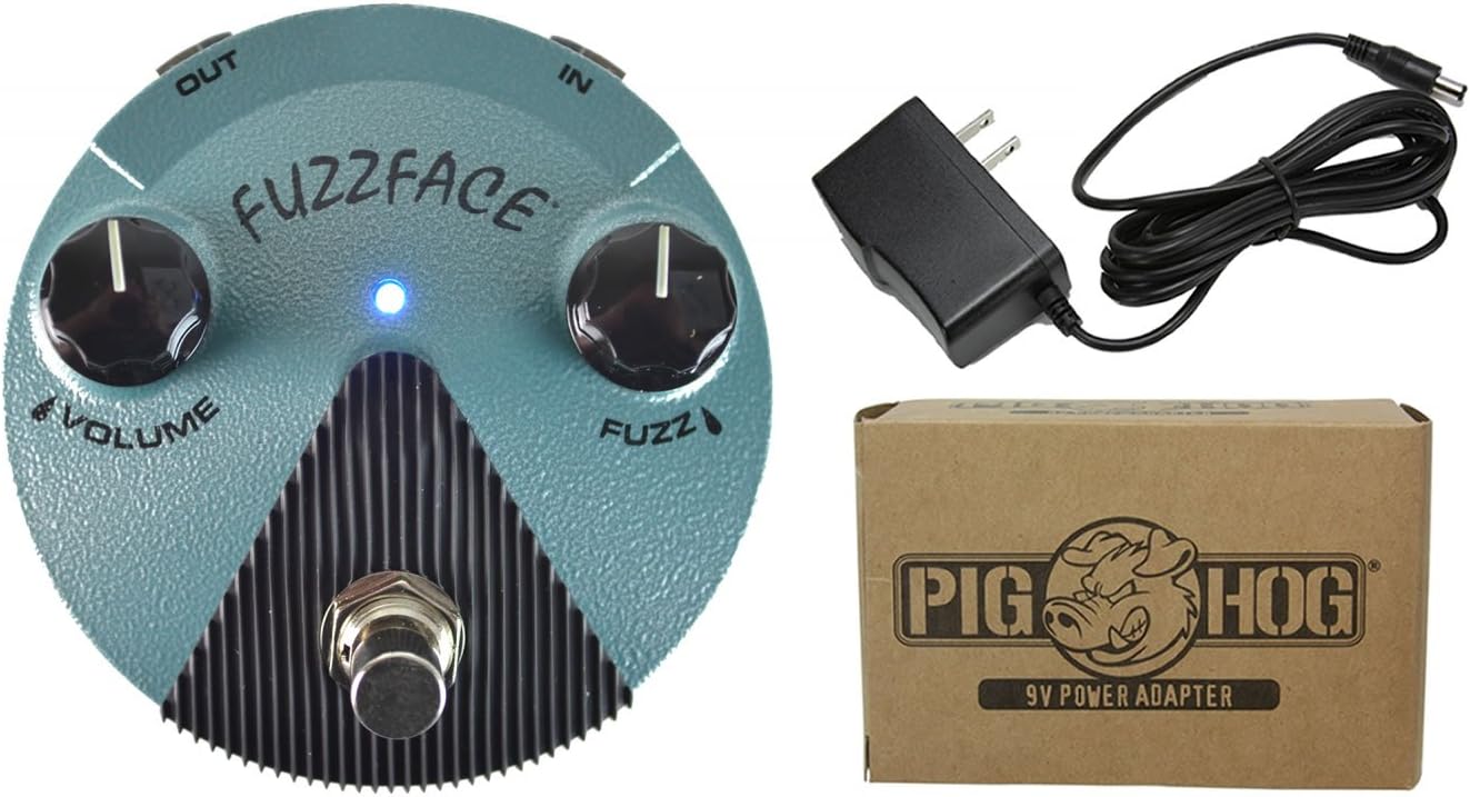 Dunlop Electronics FFM3 Jimi Hendrix Fuzz Face Mini Power Bundle w/ 1 free Items: Item: Pig Hog 9v Power Adapter