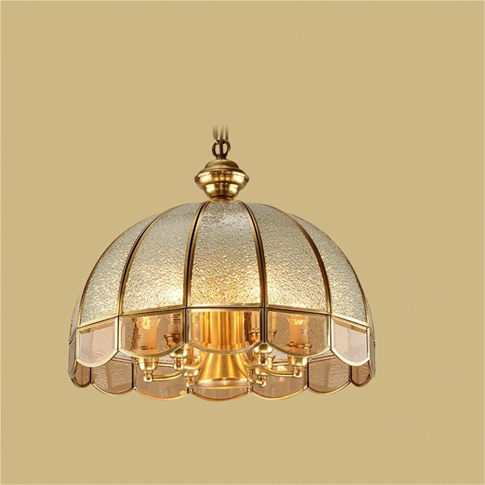 ASerZenith American Copper Chandelier For Dining Bedroom Vintage European Style Hallway Balcony Pendant Lighting Fixture Lamps(Warm White-D45Cm)