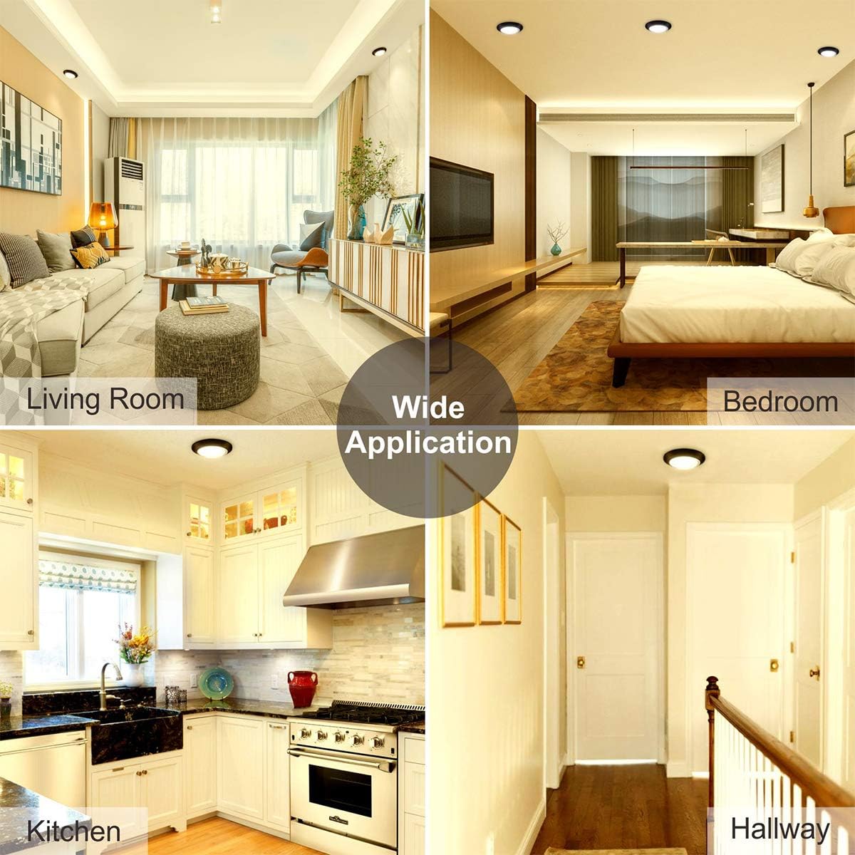 Lоwеѕt Prісе 4-Pack 7.5 Inch Flush Mount Ceiling Light Fixture, Dimmable, 950LM High Brightness, 15W (90W Equiv.), Warm White, 3000K, Bronze Finish, Ultra-Thin LED Disk Light with ETL FCC Listed Exсluѕіvе Dіѕсоunt 80% оƒƒеr 4-Pack 7.5 Inch Flush Mount Ceiling Light Fixture, Dimmable, 950LM High Brightness, 15W (90W Equiv.), Warm White, 3000K, Bronze Finish, Ultra-Thin LED Disk Light with ETL FCC Listed