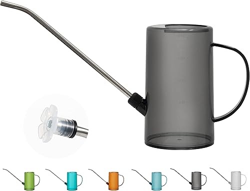 Miniatura 7 de Regadera pequeña para plantas de interior, regadera de boquilla larga para interiores con cabezal de aspersor, regadera de interior para plantas de