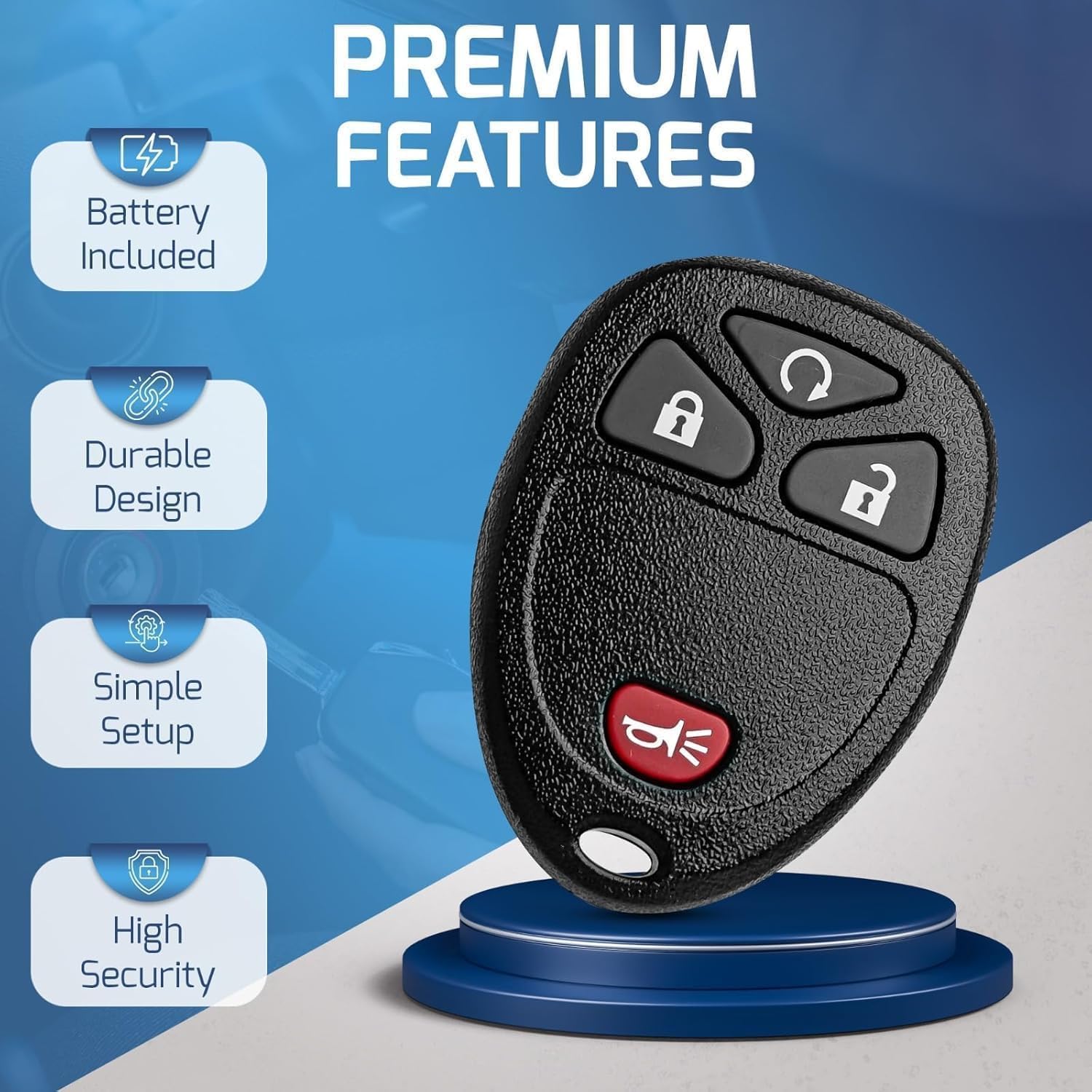 Keyless Entry Remote Kit for Chevy Silverado Avalanche Equinox Express Traverse GMC Yukon Sierra 1500 2500 3500 HD Acadia Savana Buick Enclave(OUC60270 OUC60221)