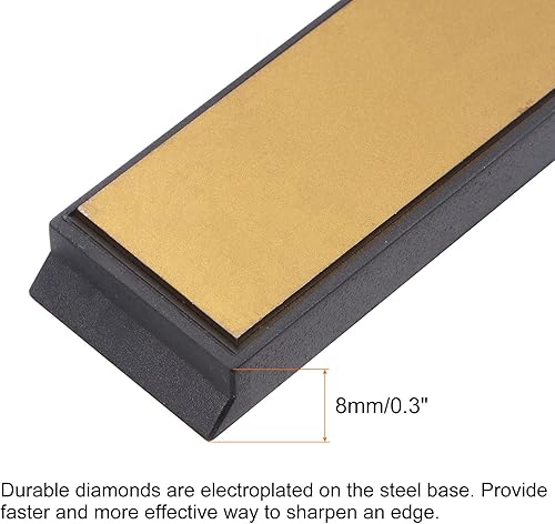 Miniatura 3 de uxcell Piedra de afilar de diamante, 6 x 0.8 pulgadas (5.906 in x 0.787 in) 2000 granos de titanio recubierto de titanio afilador herramienta de mano