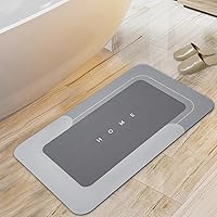 Vista 17 de Housego Juego de 3 tapetes mágicos de baño absorbentes, alfombras de piso de secado rápido, antideslizantes, con parte trasera de goma para baño