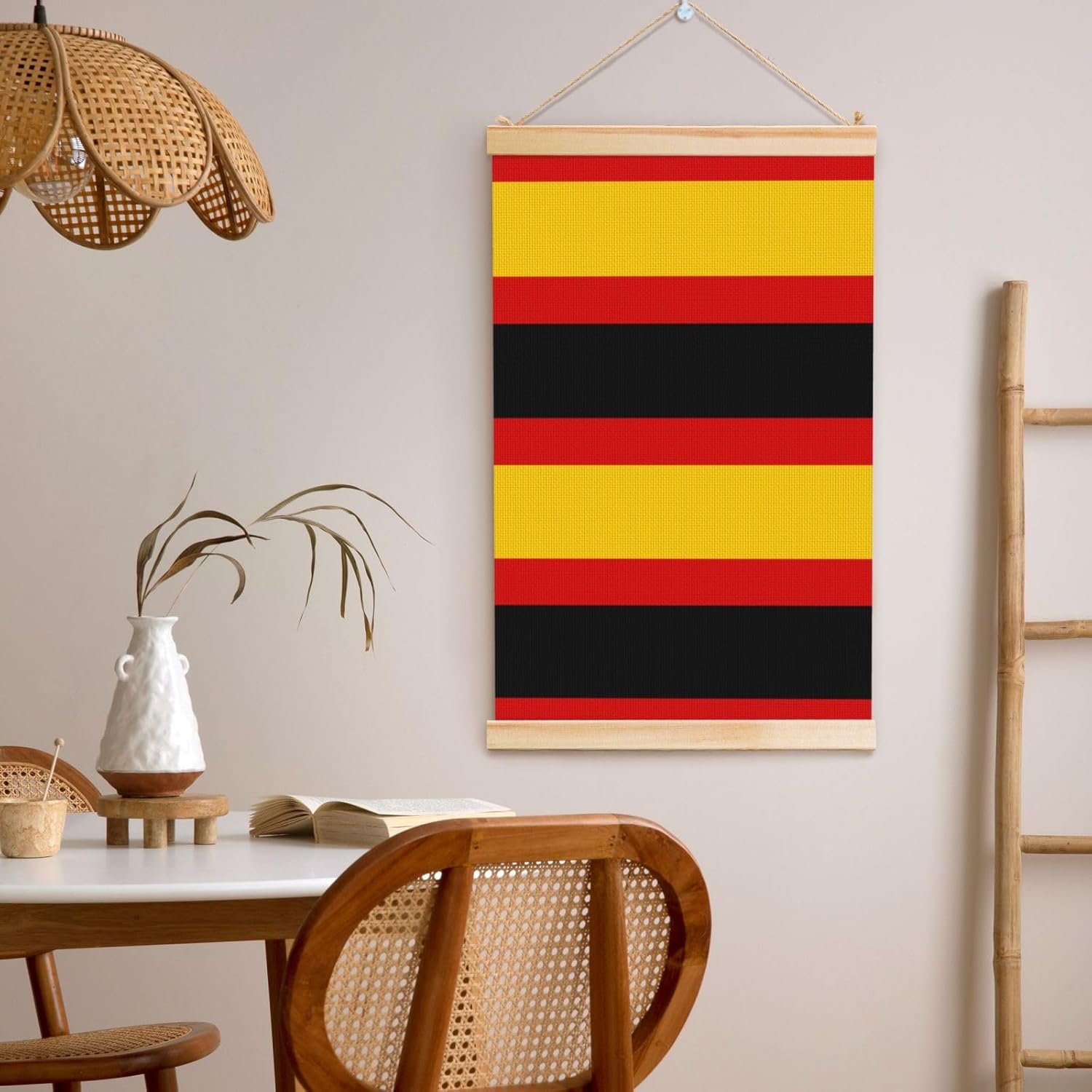 German Flag Print Poster Hanger,Hanging Poster, Poster Frame,Wood Poster Hanger, For Wall Hanging