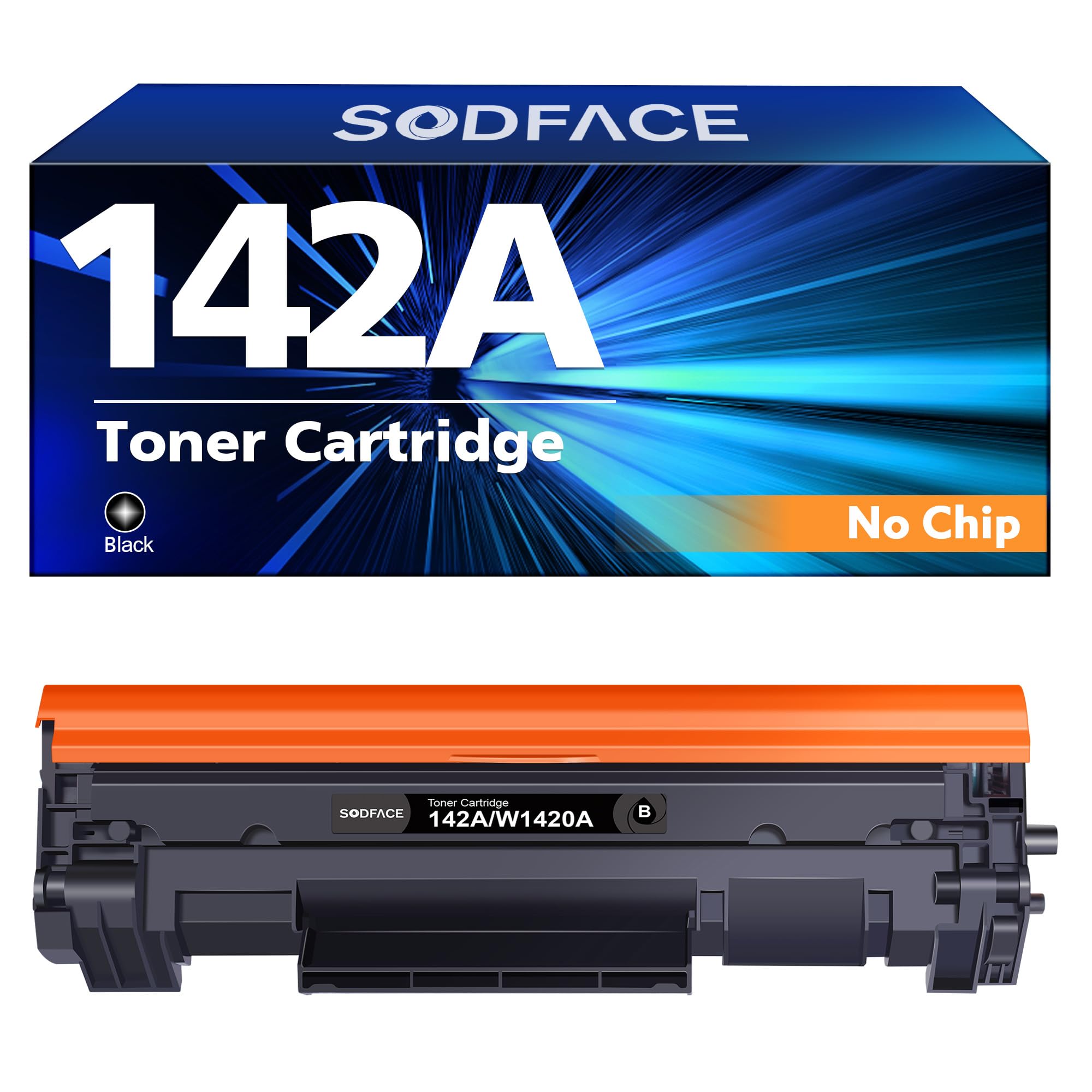 SODFACE 142A 142X Toner Kompatibel für HP 142A 142X W1420A W1420X Schwarz für HP LaserJet MFP M140W Toner M110W M140WE M110WE M139W M139WE (Kein Chip, 1-Pack)