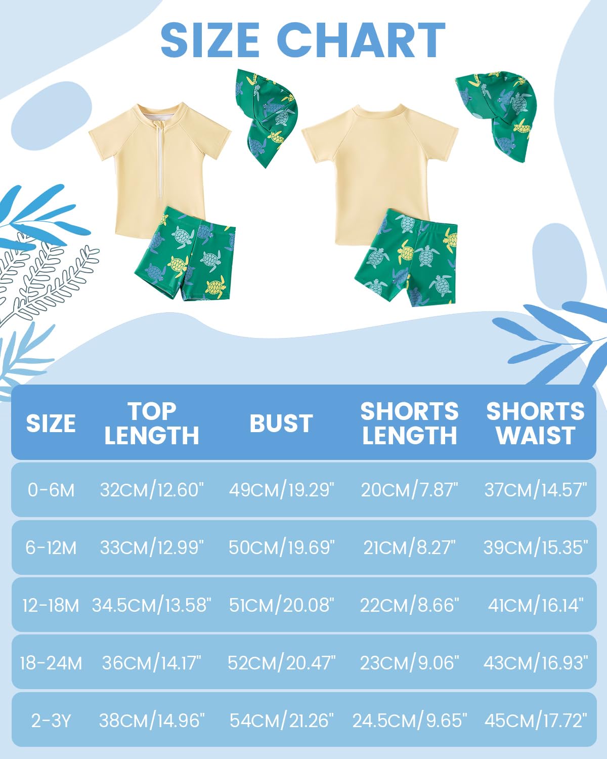 WYTbaby Vêtement UV bébé garçon Maillot de bain deux pièces à manches courtes Maillot de bain Short de bain Vêtement de protection UV 3 mois à 3 ans