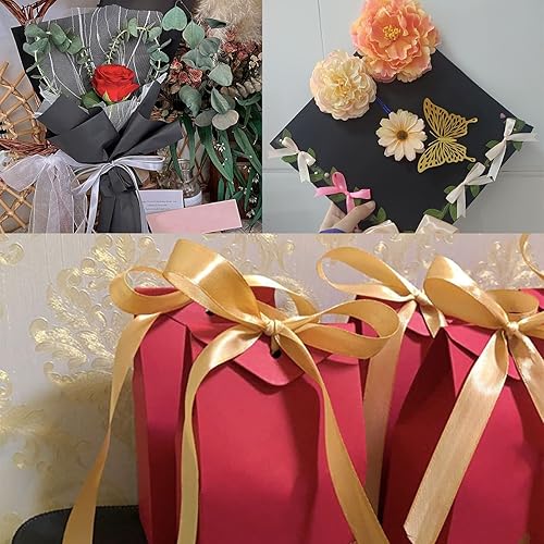 Miniatura 6 de Cinta de satén verde militar para envolver regalos de 34 pulgadas, rollo continuo de cintas de 25 yardas, cinta de regalo de Navidad, cinta gruesa