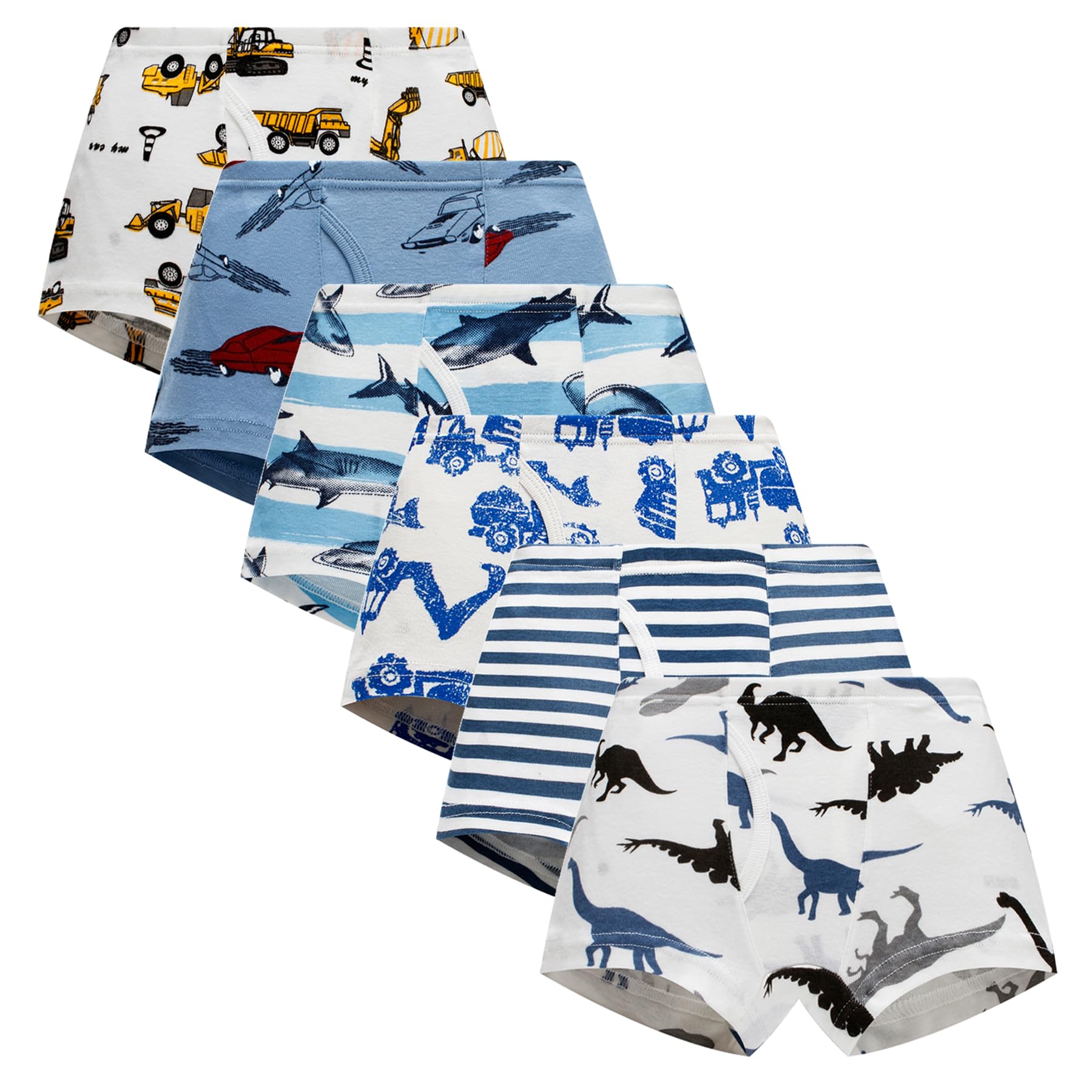 Winging Day Little Boys Cotton Boxer Briefs Soft Underwear 6-pack