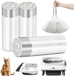 45 Count Litter Box Liners for Happypaw XXXL Self Cleaning Litter box GEN 5 Plus Waste Bags, Leak Proof Replacement Jumbo Cat Litter Box Liners, Extra Thick Cat Litter Bags, Durable Waterproof