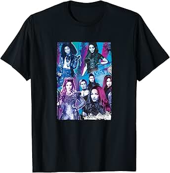 新品未使用　Disney Descendants3 Tシャツ 黒 Amazon.com: Disney Descendants 3 Mal Good to Be Bad T-Shirt
